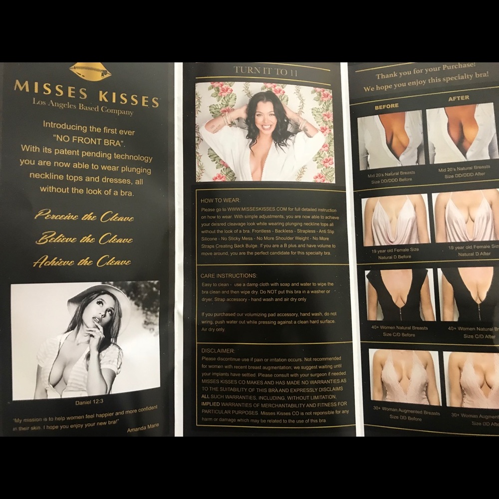 Misses Kisses- no front bra